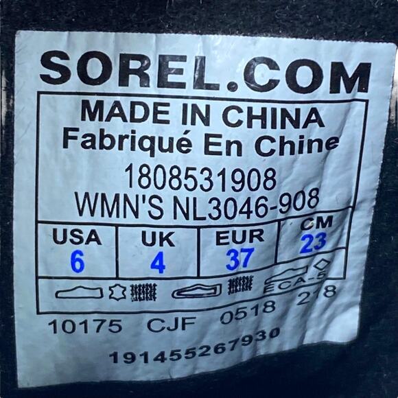 Sorel Women’s Lexie Maroon Leather Lace Up Wedge Ankle Boot Size 6 - Picture 9 of 9